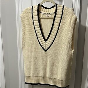 Elan Ivory Knit Sweater Vest